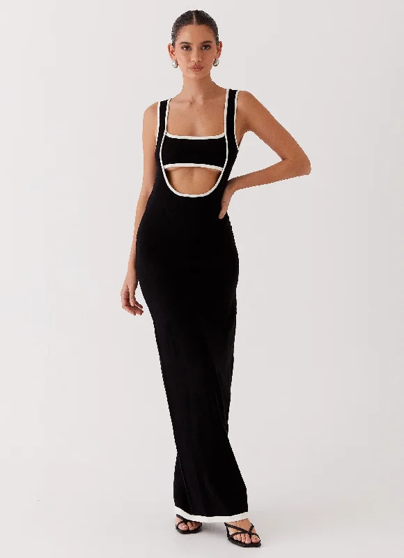 Everyday essentials for a stylish wardrobe   Lost In Paris Knit Maxi Dress - Black